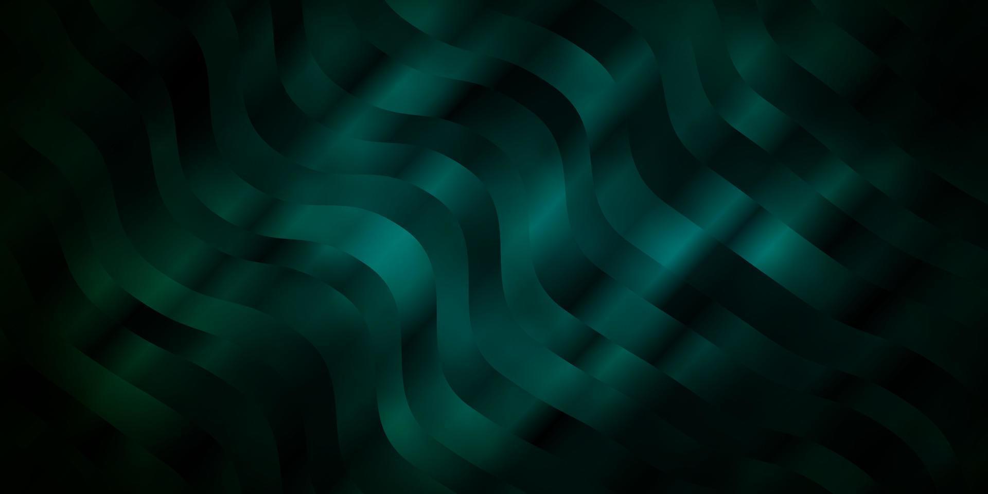 pano de fundo vector verde escuro com linhas dobradas.