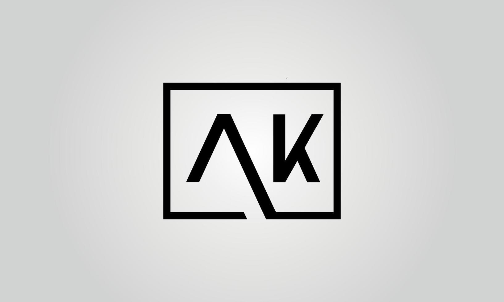 ak design de logotipo. modelo de vetor livre de design de ícone de logotipo de letra inicial ak.