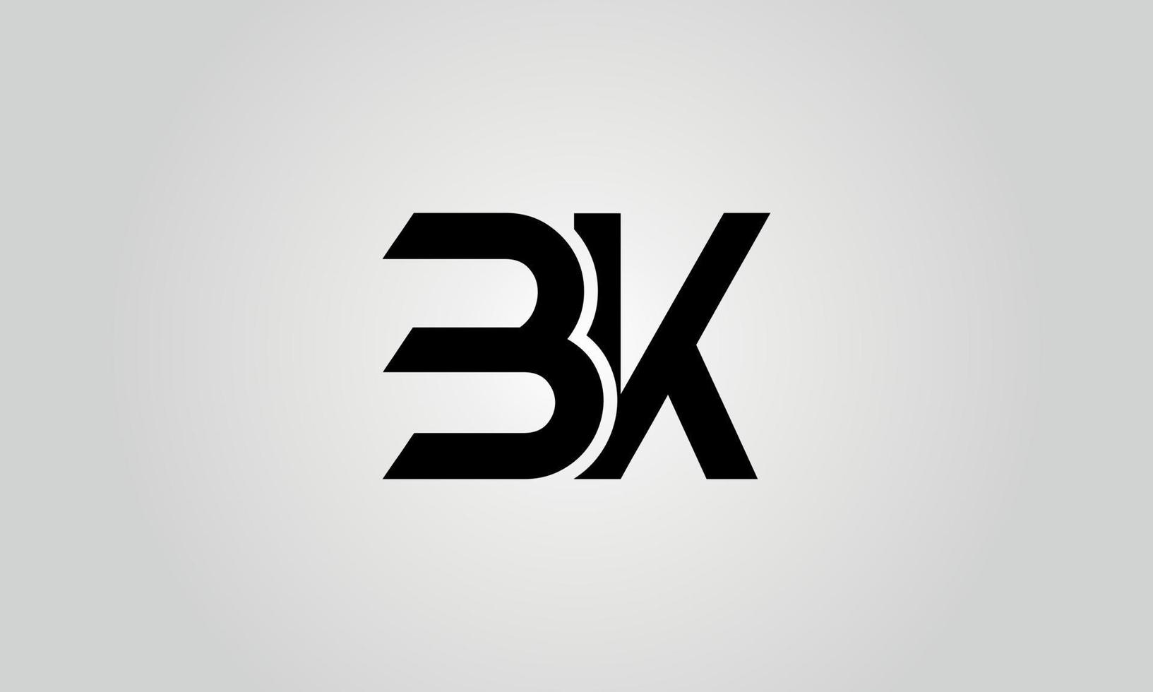 design de logotipo bk. modelo de vetor pro design inicial do logotipo da letra bk.