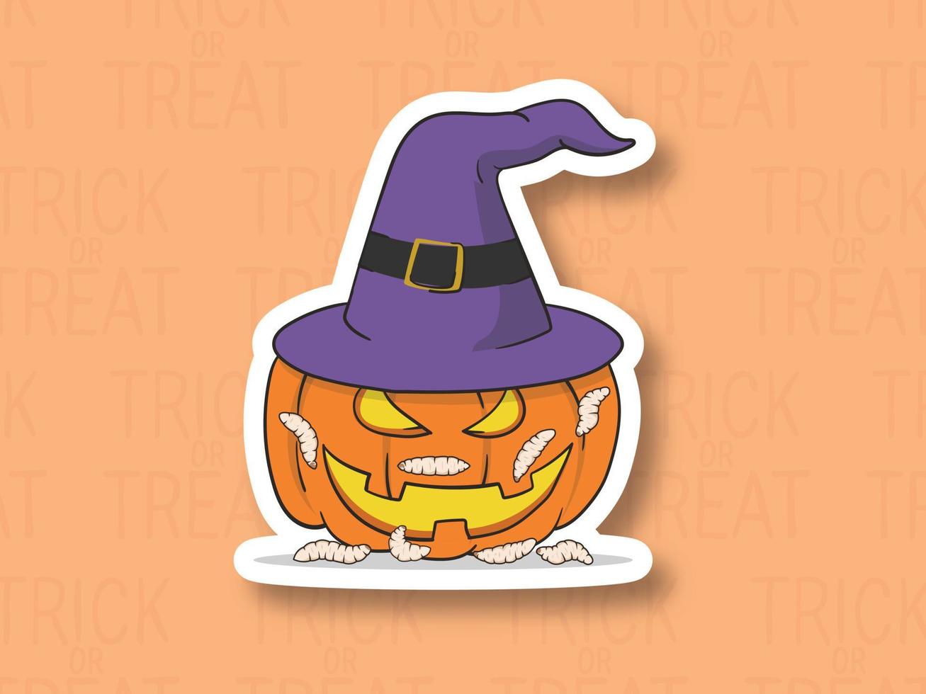 desenhos de adesivos de doodle de halloween para decorações de halloween vetor