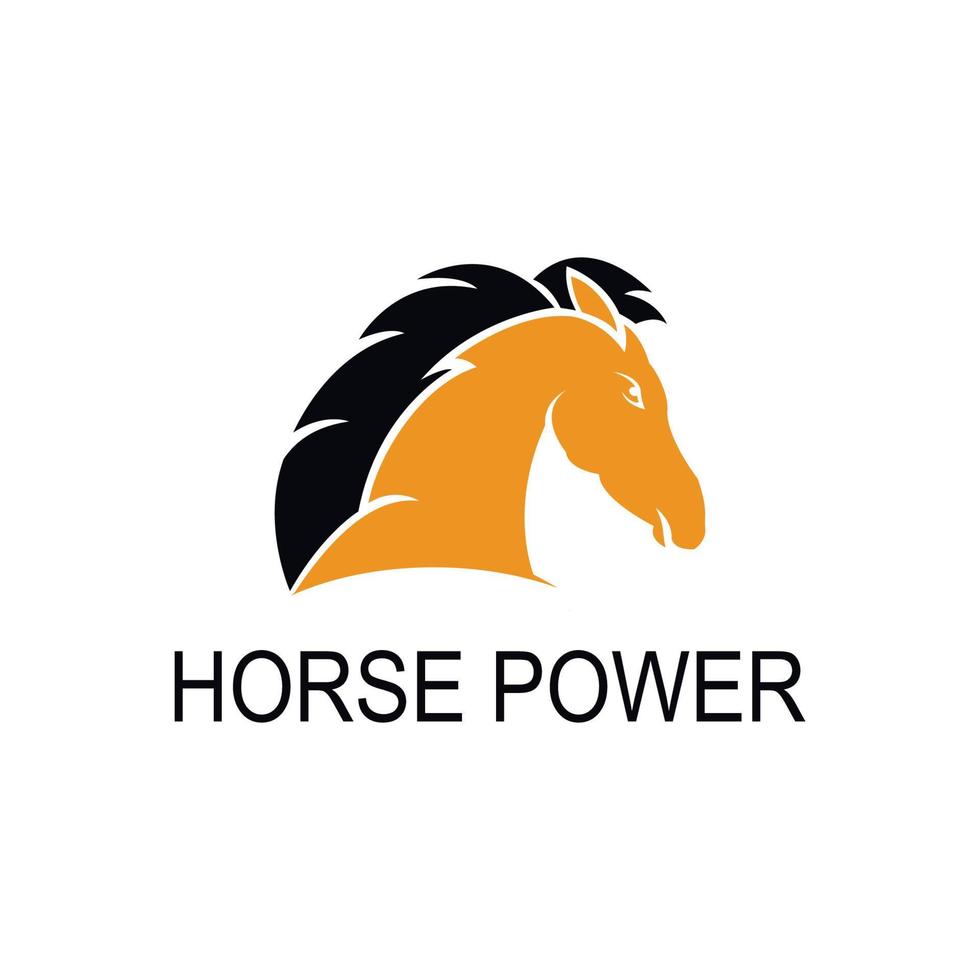ícone de logotipo de cabeça de cavalo vetor