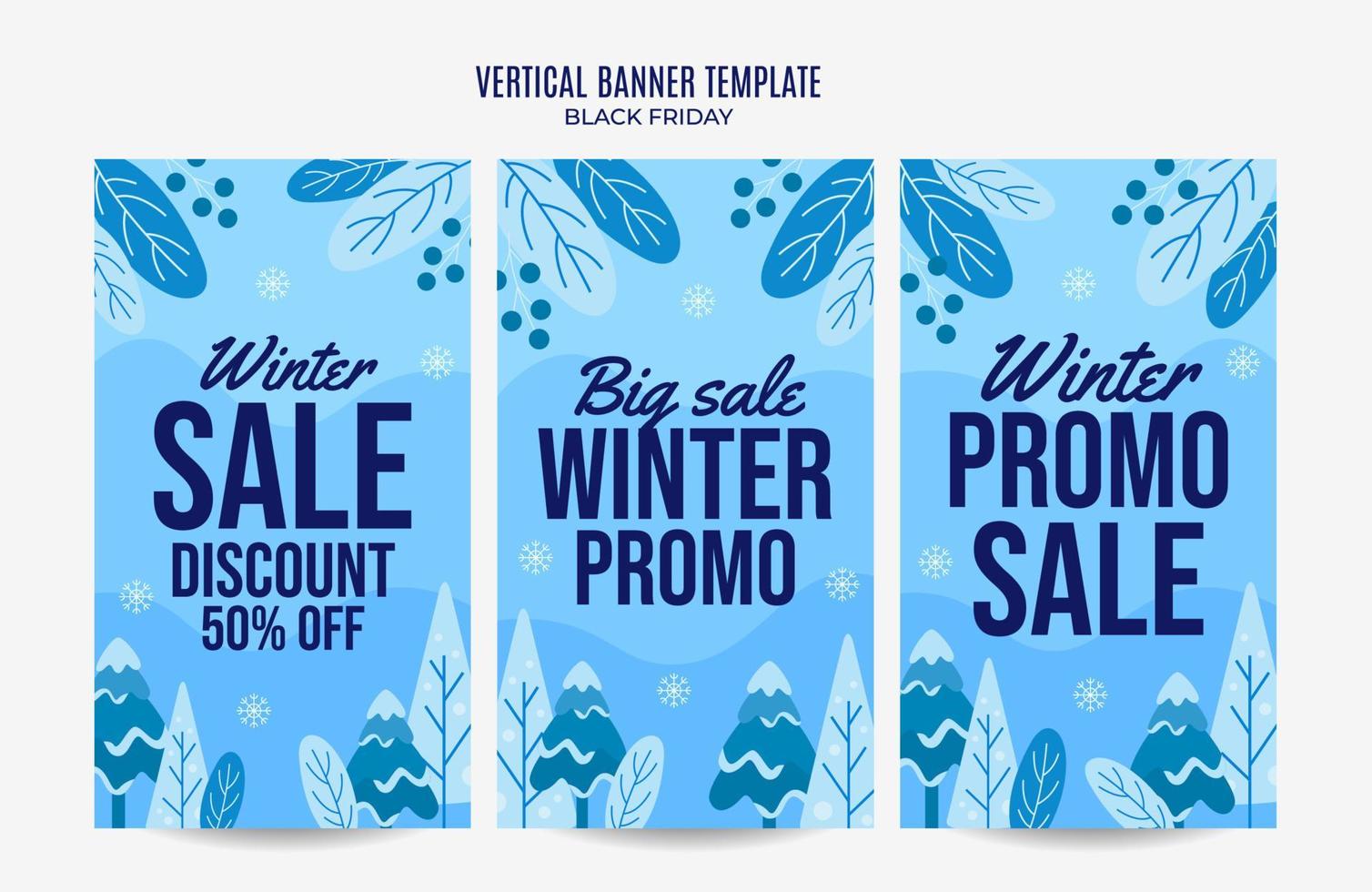 design de inverno para publicidade, banners, folhetos e panfletos vetor