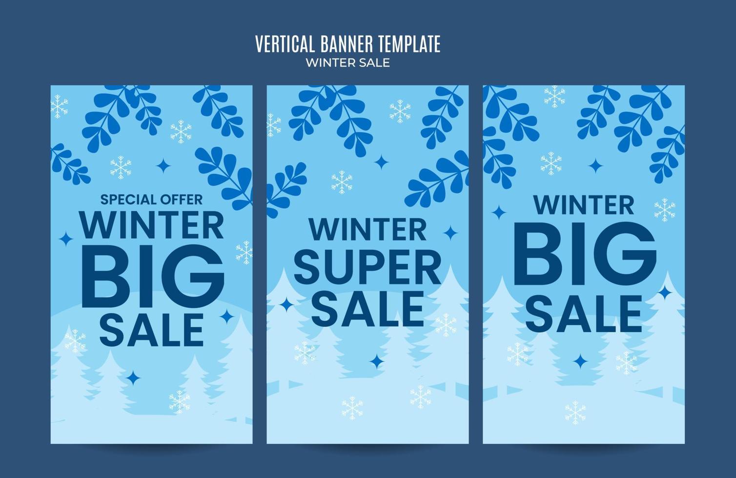 design de inverno para publicidade, banners, folhetos e panfletos vetor