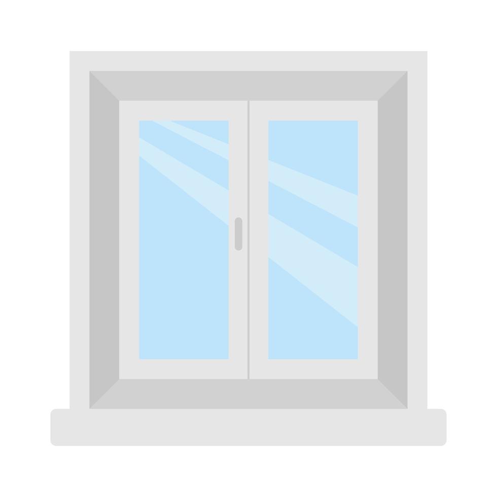 janela de plástico de folha dupla. ilustração vetorial vetor