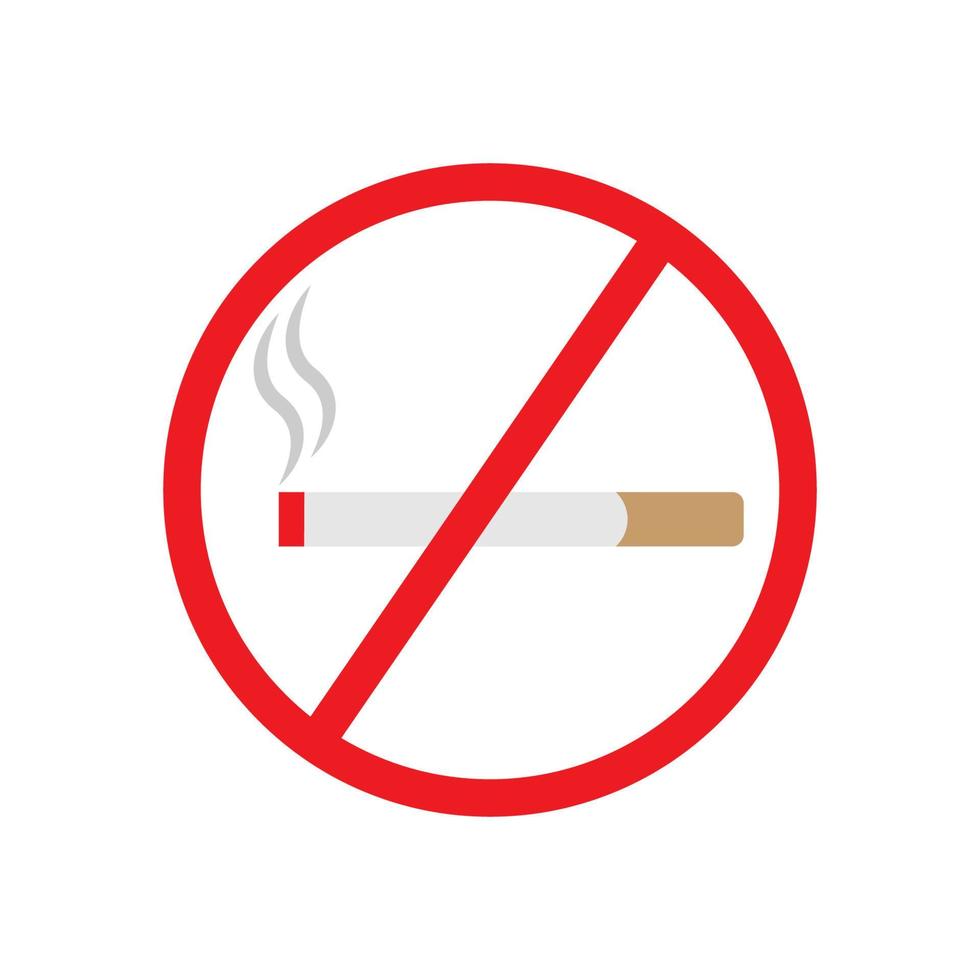 vetor de ícone de não fumar. rótulos de não fumar para alguns lugares