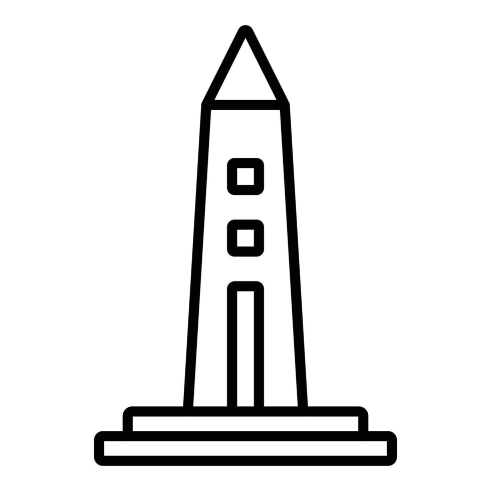 estilo de ícone do obelisco vetor