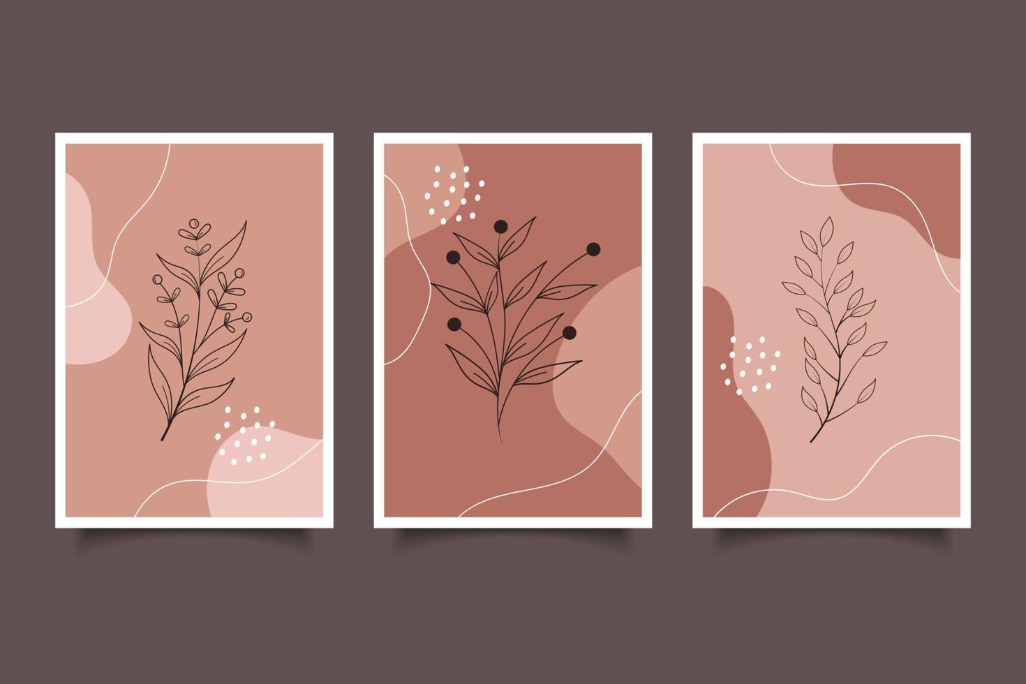 desenho de linha botânico moderno com decoração de arte de parede de formas orgânicas, flor de linha contínua, retrato de planta vetor