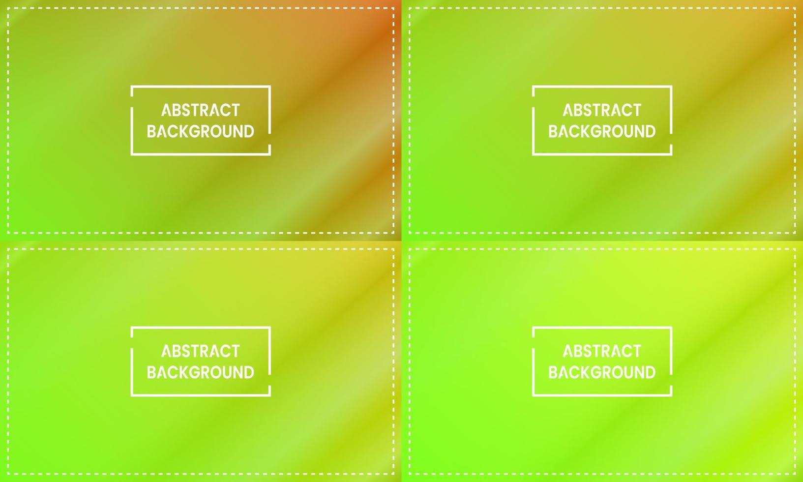 coleção de gradiente diagonal verde, laranja e amarelo claro com brilho e moldura. estilo abstrato, moderno e colorido. ótimo para plano de fundo, espaço de cópia, papel de parede, cartão, capa, pôster, banner ou panfleto vetor