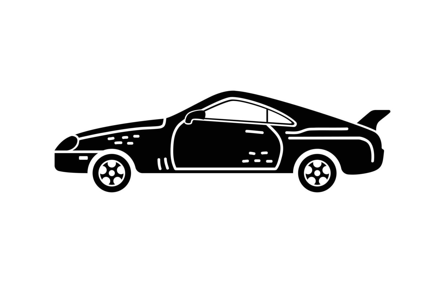 ilustração vetorial desenhada à mão de um carro. veículos pessoais. vetor