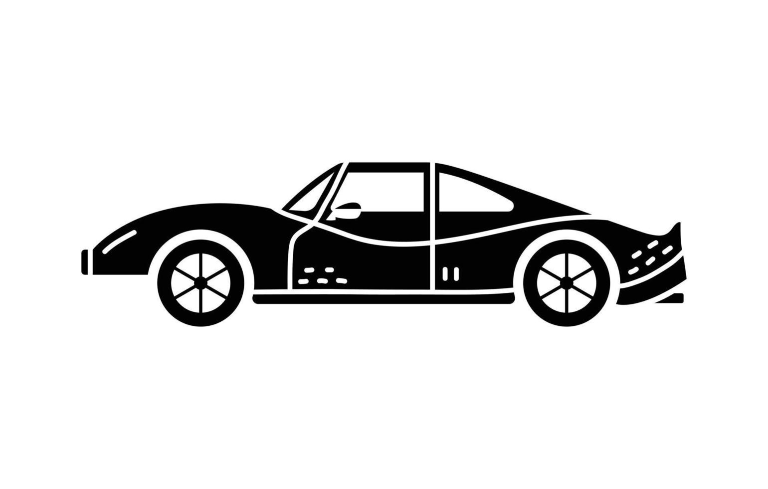 ilustração vetorial desenhada à mão de um carro retrô. veículos pessoais. vetor