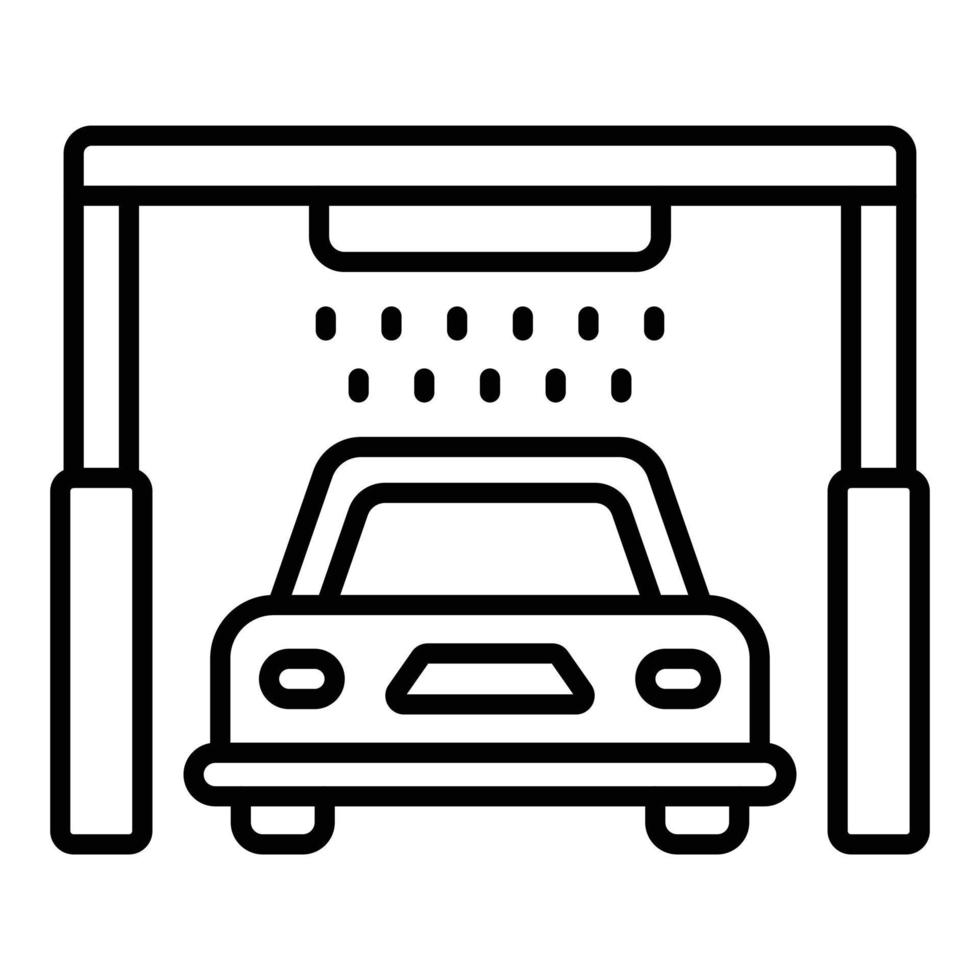 estilo de ícone de lavagem automática de carros vetor