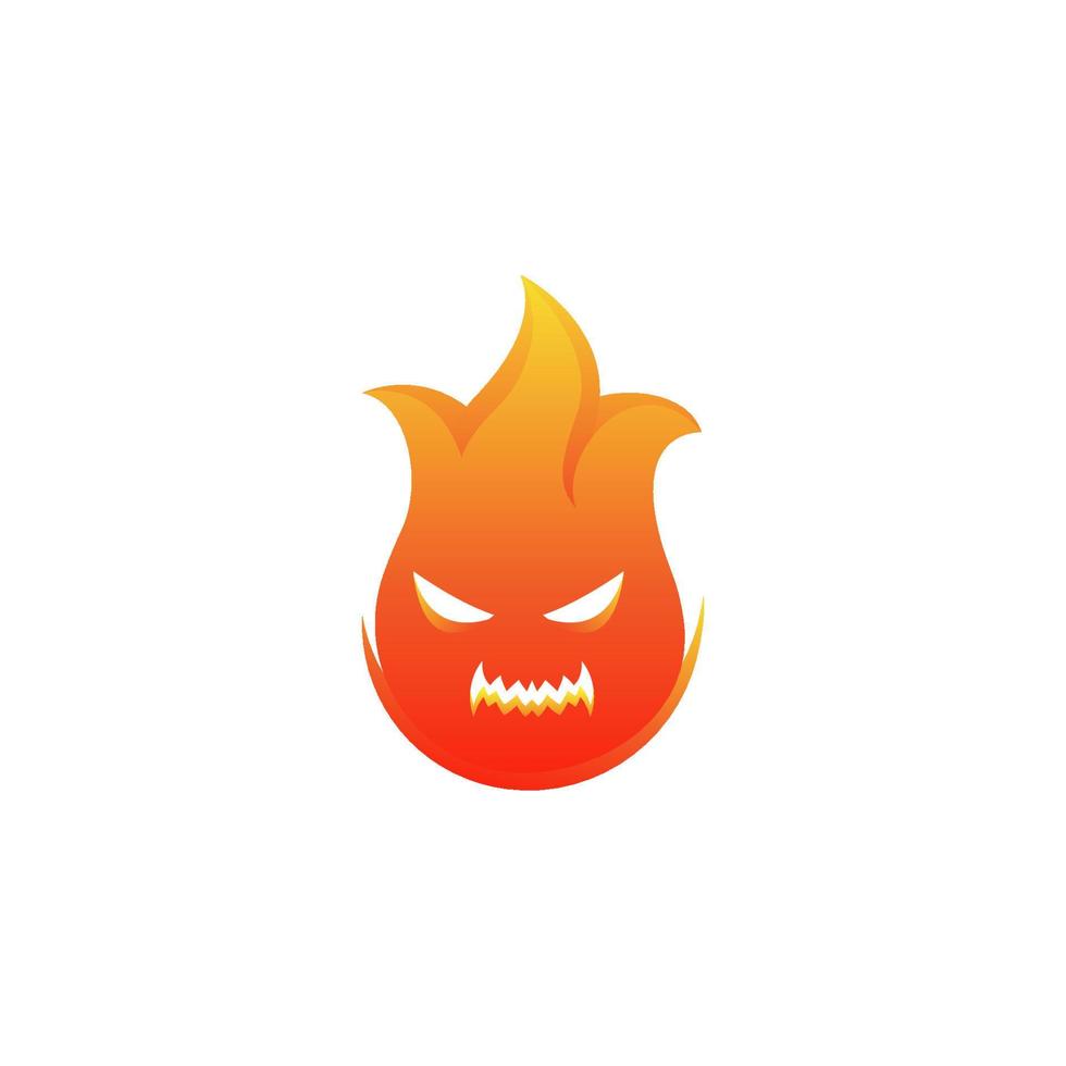 ilustração do ícone do vetor de fogo chama quente