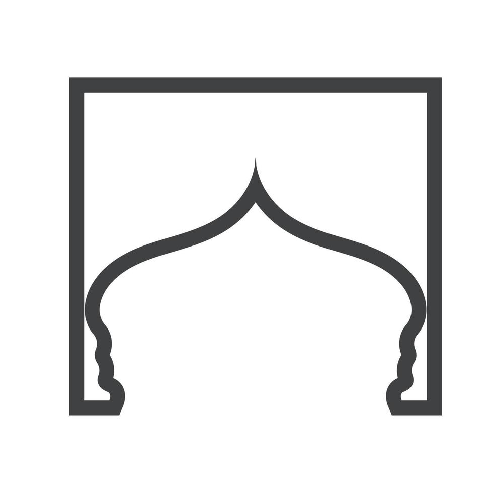 ícone de vetor de janela de mesquita