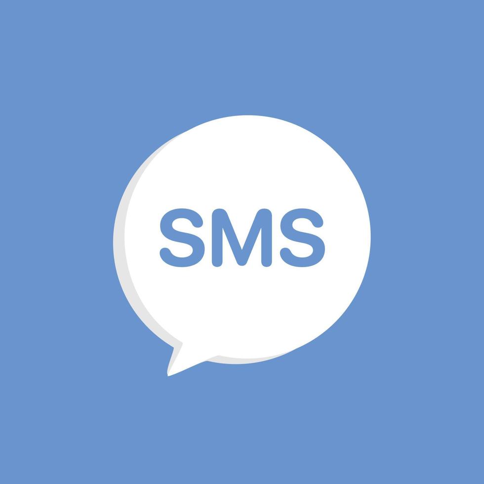 3d bolha de fala sms ícone ilustração vetorial e símbolo para site e design gráfico vetor
