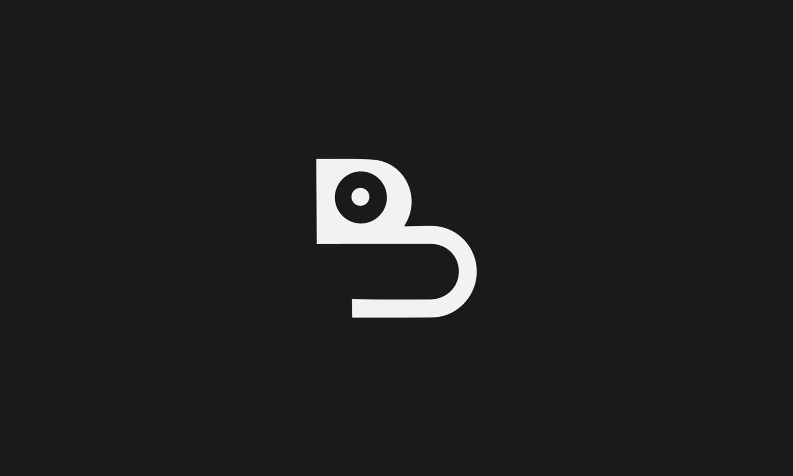 logotipo de carta de monograma simples vetor moderno letra b