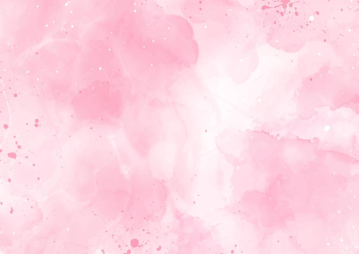 fundo aquarela rosa pintado à mão detalhado vetor