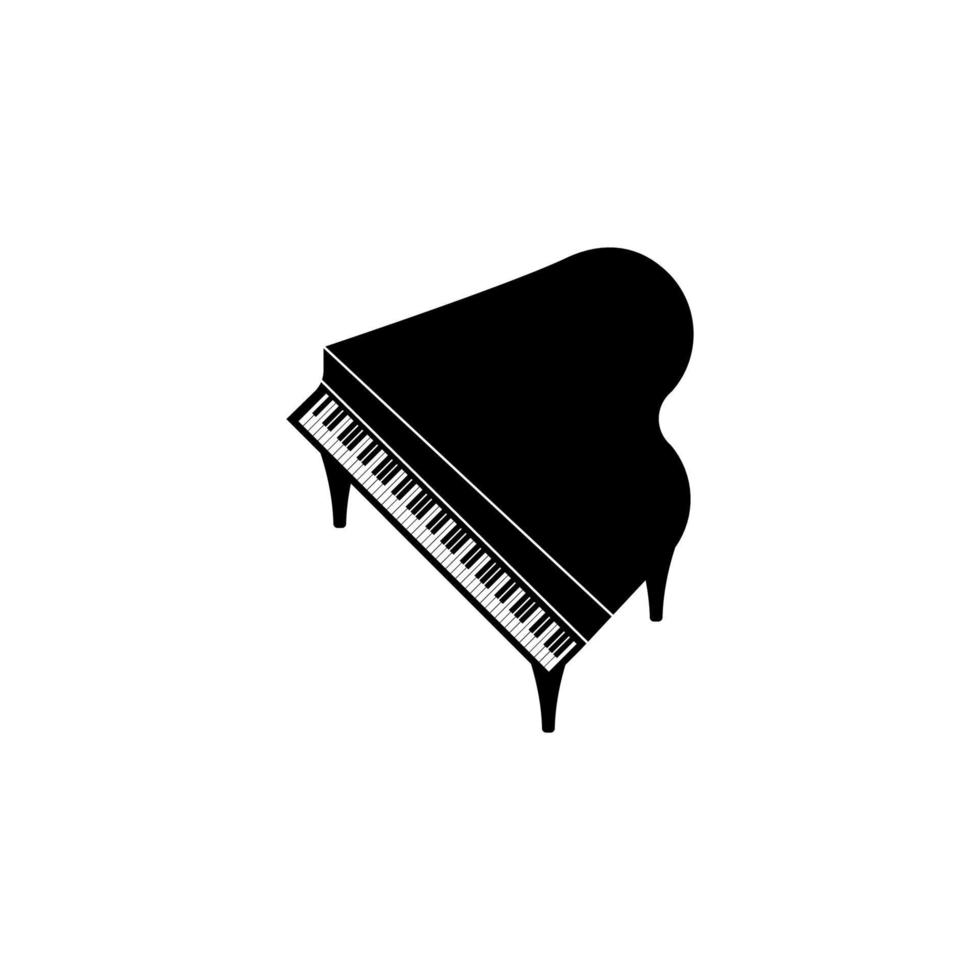 desenho de ilustração vetorial de ícone de música de piano vetor