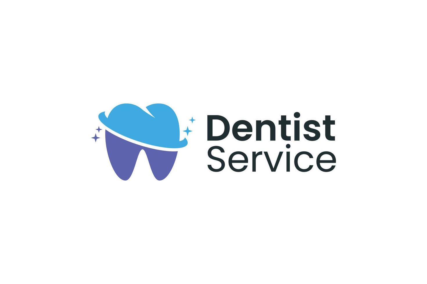 vetor de design de logotipo ortodôntico de dente de serviço de dentista