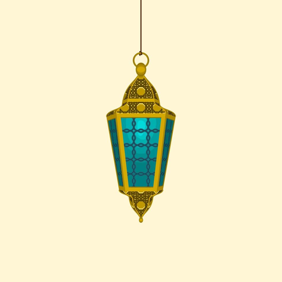 ilustração em vetor de lâmpada árabe do ramadã de suspensão isolada editável para fins de tema ocasional islâmico, como ramadã e eid também necessidades de design de cultura árabe