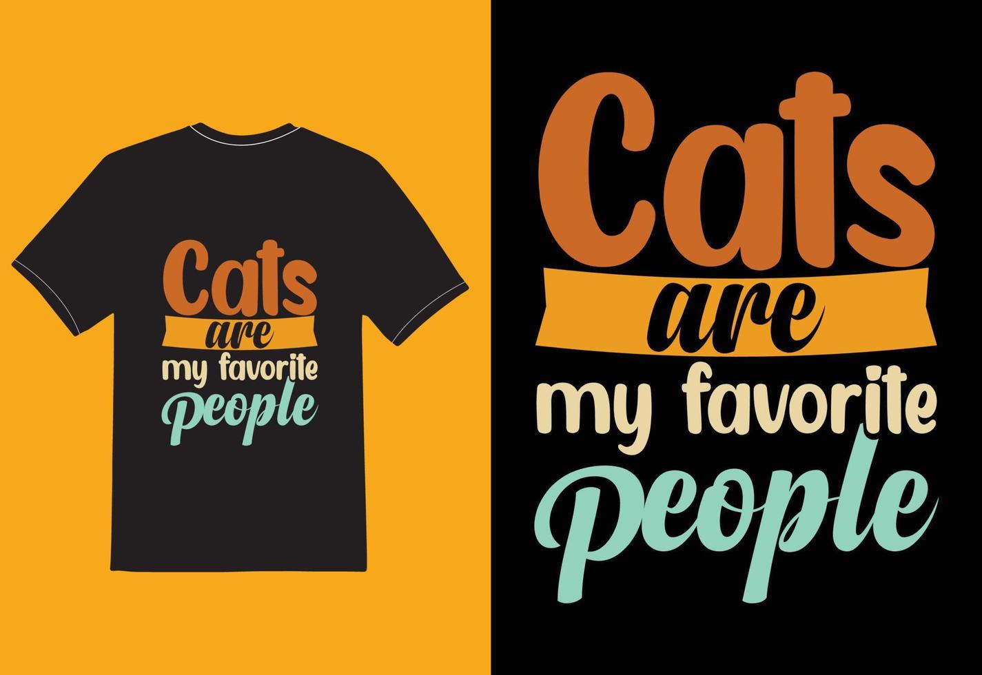 camiseta gatos são minhas pessoas favoritas vetor