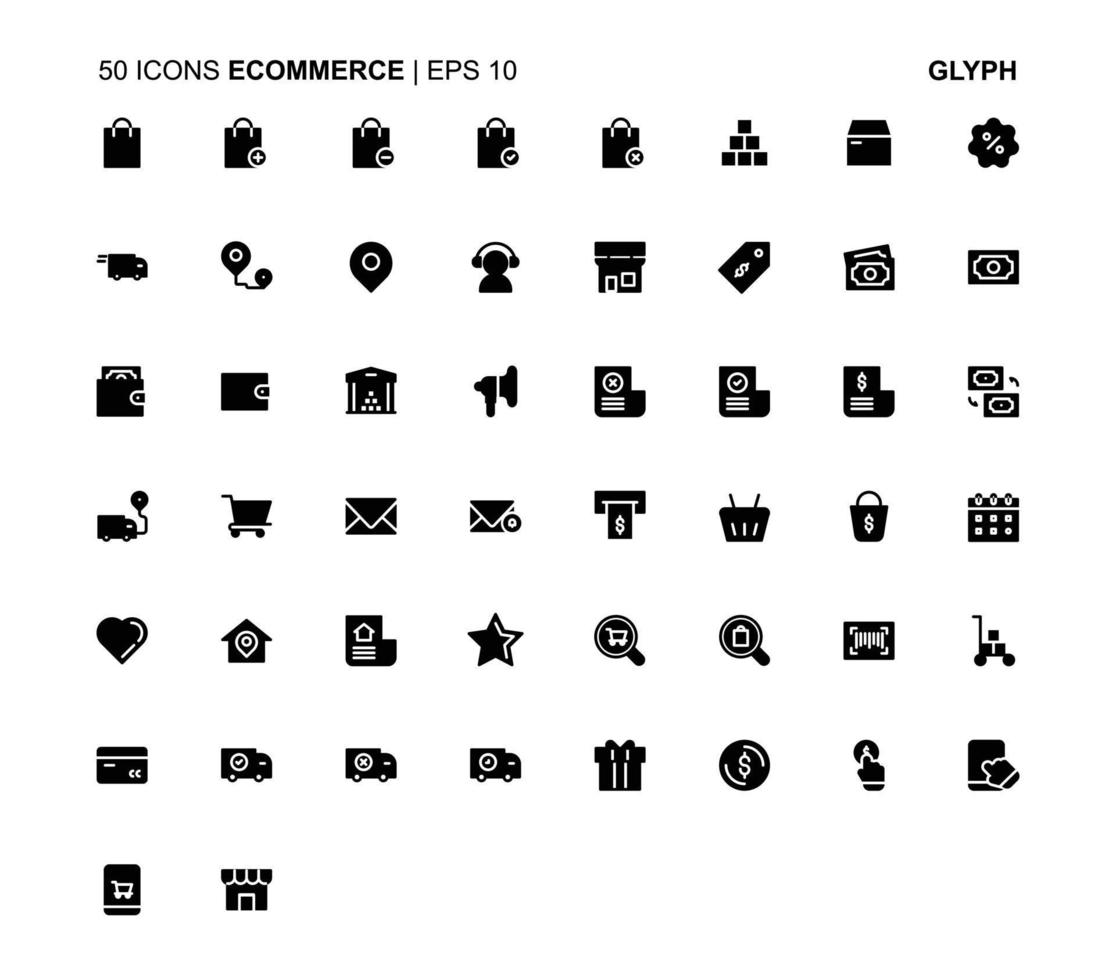 ícones de comércio eletrônico para seu projeto vetor