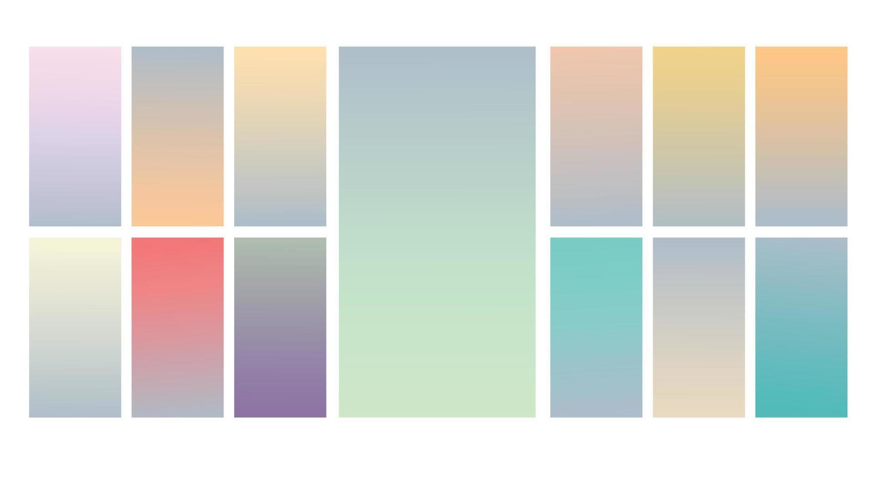 fundo gradiente pastel de vetor de tela moderna. gradiente de cores suaves e vibrantes para aplicativos móveis, design de plano de fundo. gradiente de cor suave brilhante para aplicativos móveis.