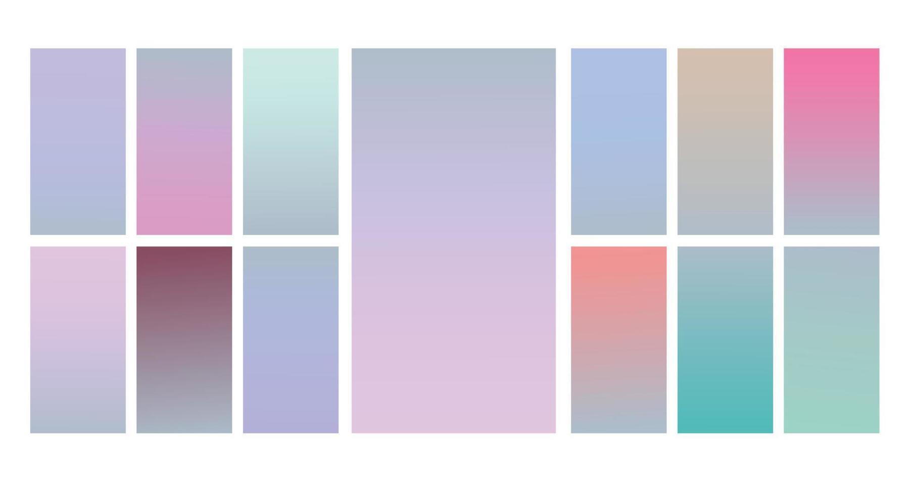 fundo gradiente pastel de vetor de tela moderna. gradiente de cores suaves e vibrantes para aplicativos móveis, design de plano de fundo. gradiente de cor suave brilhante para aplicativos móveis.