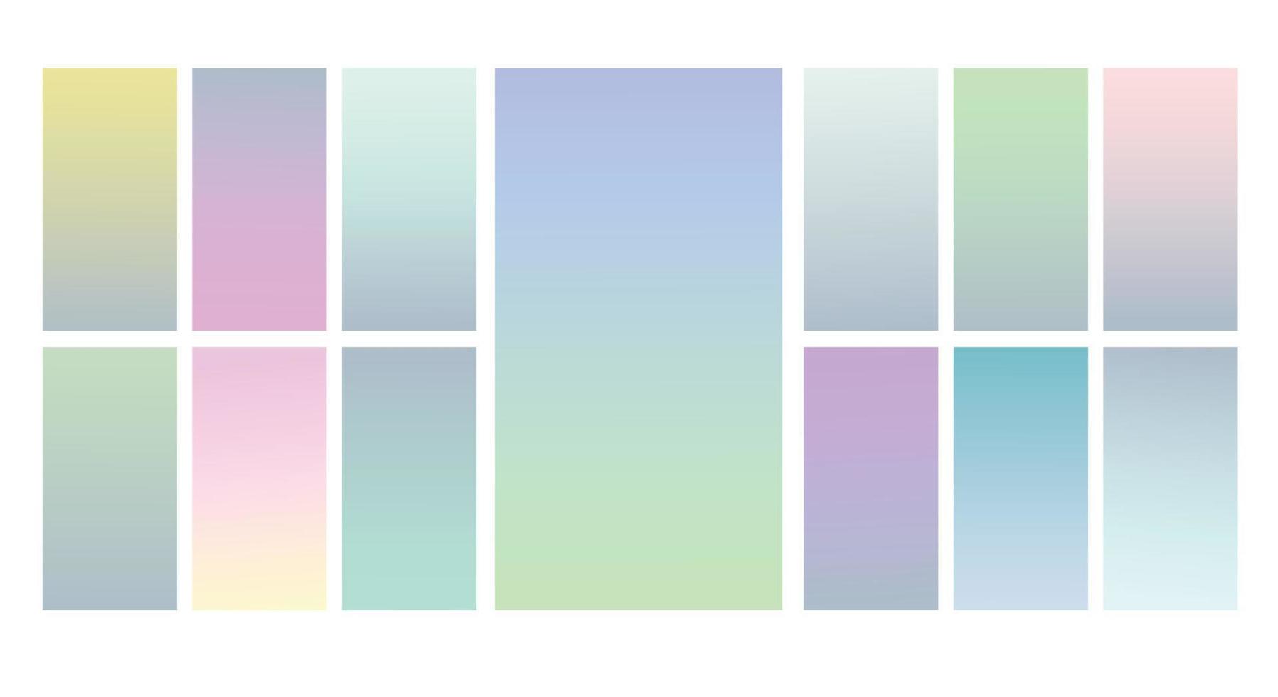 fundo gradiente pastel de vetor de tela moderna. gradiente de cores suaves e vibrantes para aplicativos móveis, design de plano de fundo. gradiente de cor suave brilhante para aplicativos móveis.