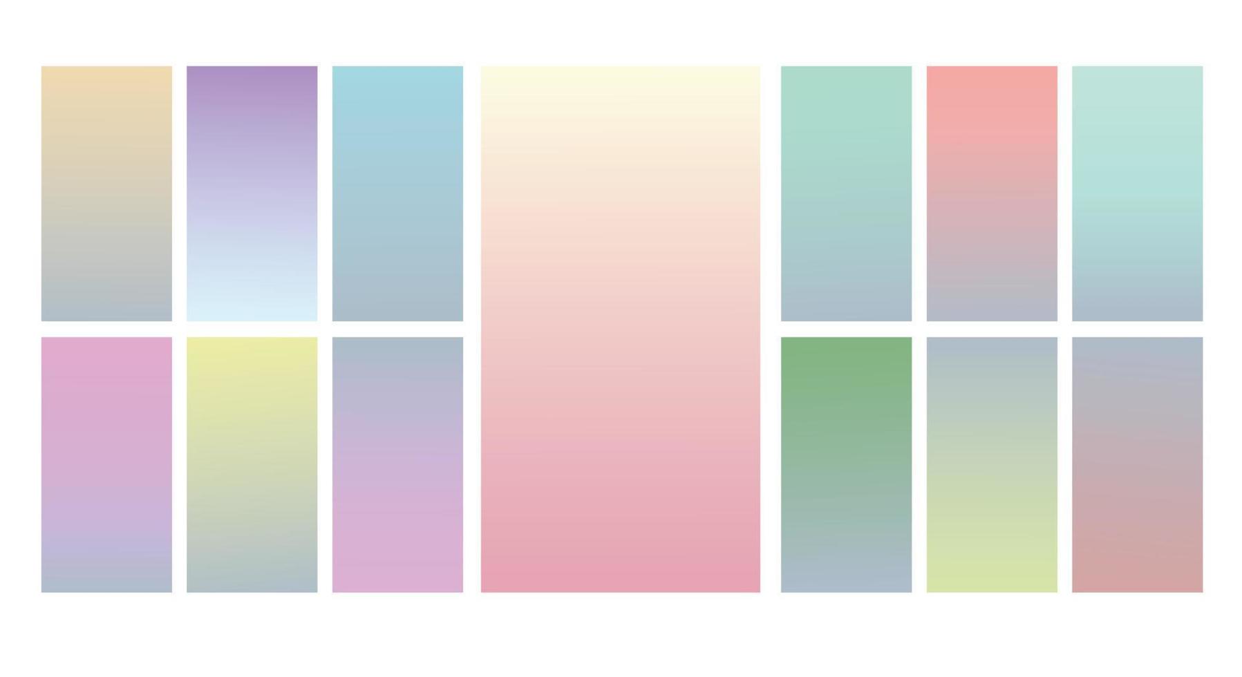 fundo gradiente pastel de vetor de tela moderna. gradiente de cores suaves e vibrantes para aplicativos móveis, design de plano de fundo. gradiente de cor suave brilhante para aplicativos móveis.