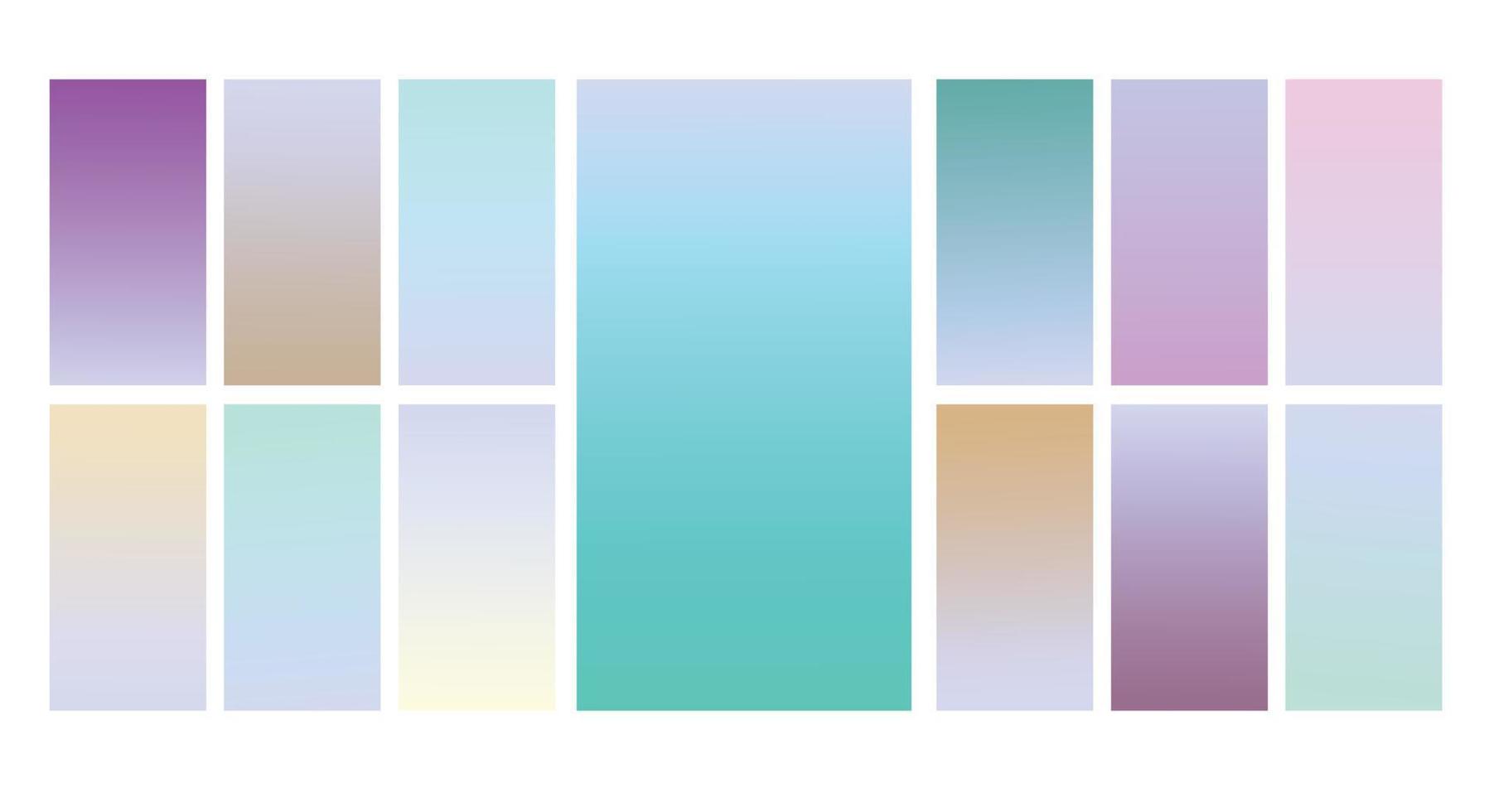 fundo gradiente pastel de vetor de tela moderna. gradiente de cores suaves e vibrantes para aplicativos móveis, design de plano de fundo. gradiente de cor suave brilhante para aplicativos móveis.