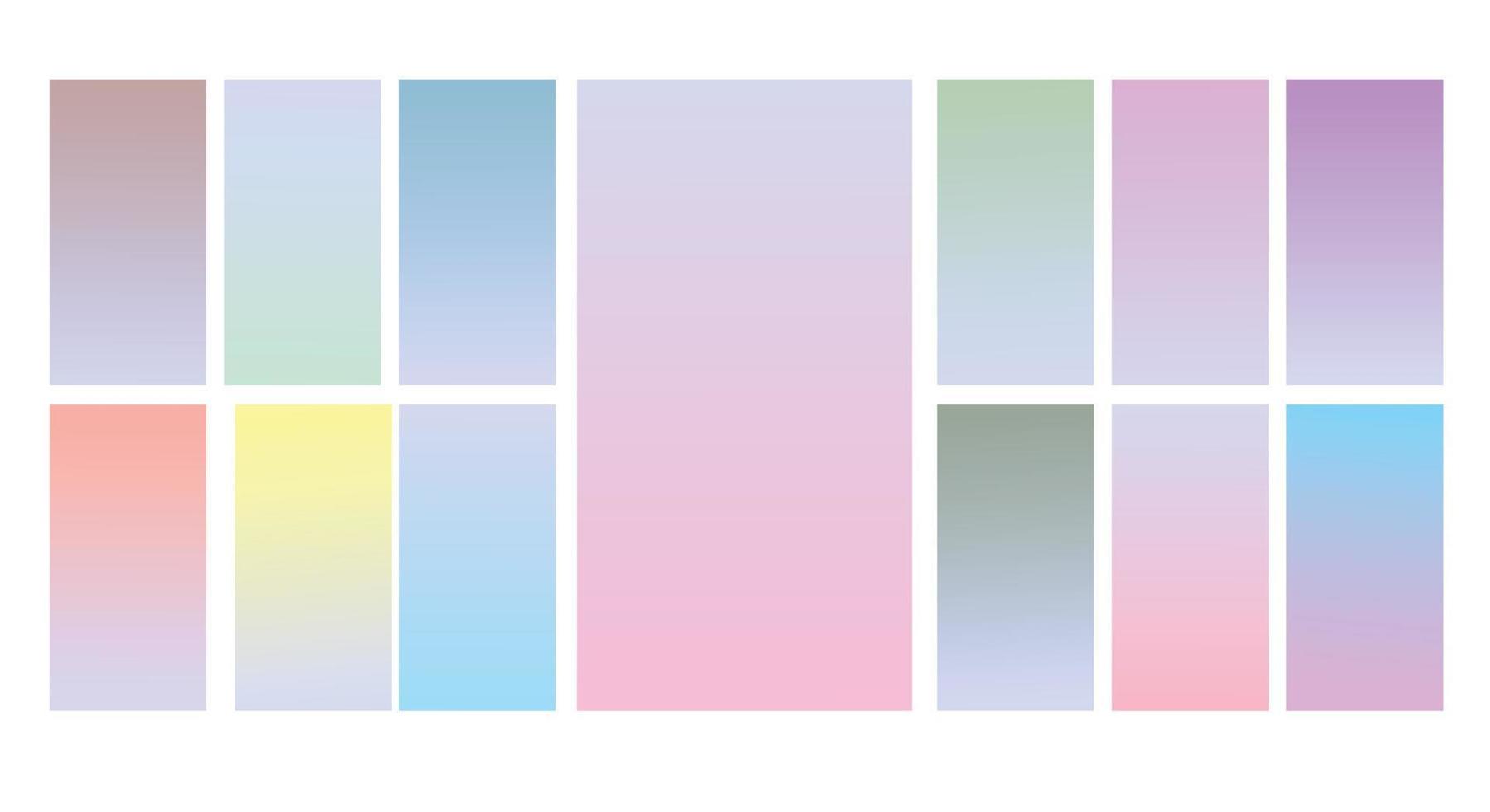 fundo gradiente pastel de vetor de tela moderna. gradiente de cores suaves e vibrantes para aplicativos móveis, design de plano de fundo. gradiente de cor suave brilhante para aplicativos móveis.