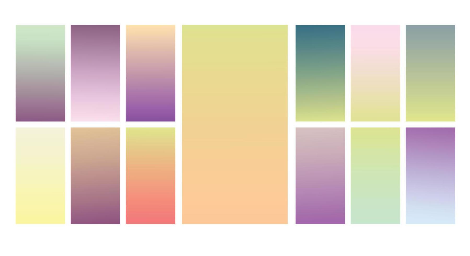 fundo gradiente pastel de vetor de tela moderna. gradiente de cores suaves e vibrantes para aplicativos móveis, design de plano de fundo. gradiente de cor suave brilhante para aplicativos móveis.