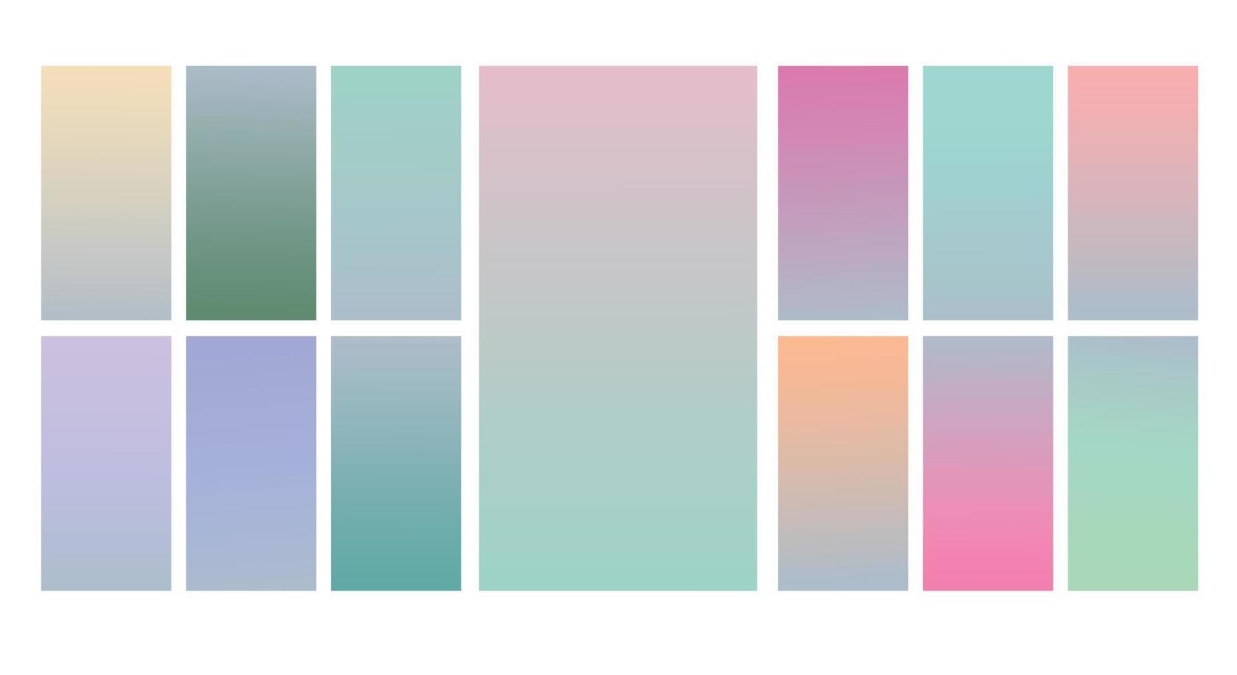 fundo gradiente pastel de vetor de tela moderna. gradiente de cores suaves e vibrantes para aplicativos móveis, design de plano de fundo. gradiente de cor suave brilhante para aplicativos móveis.