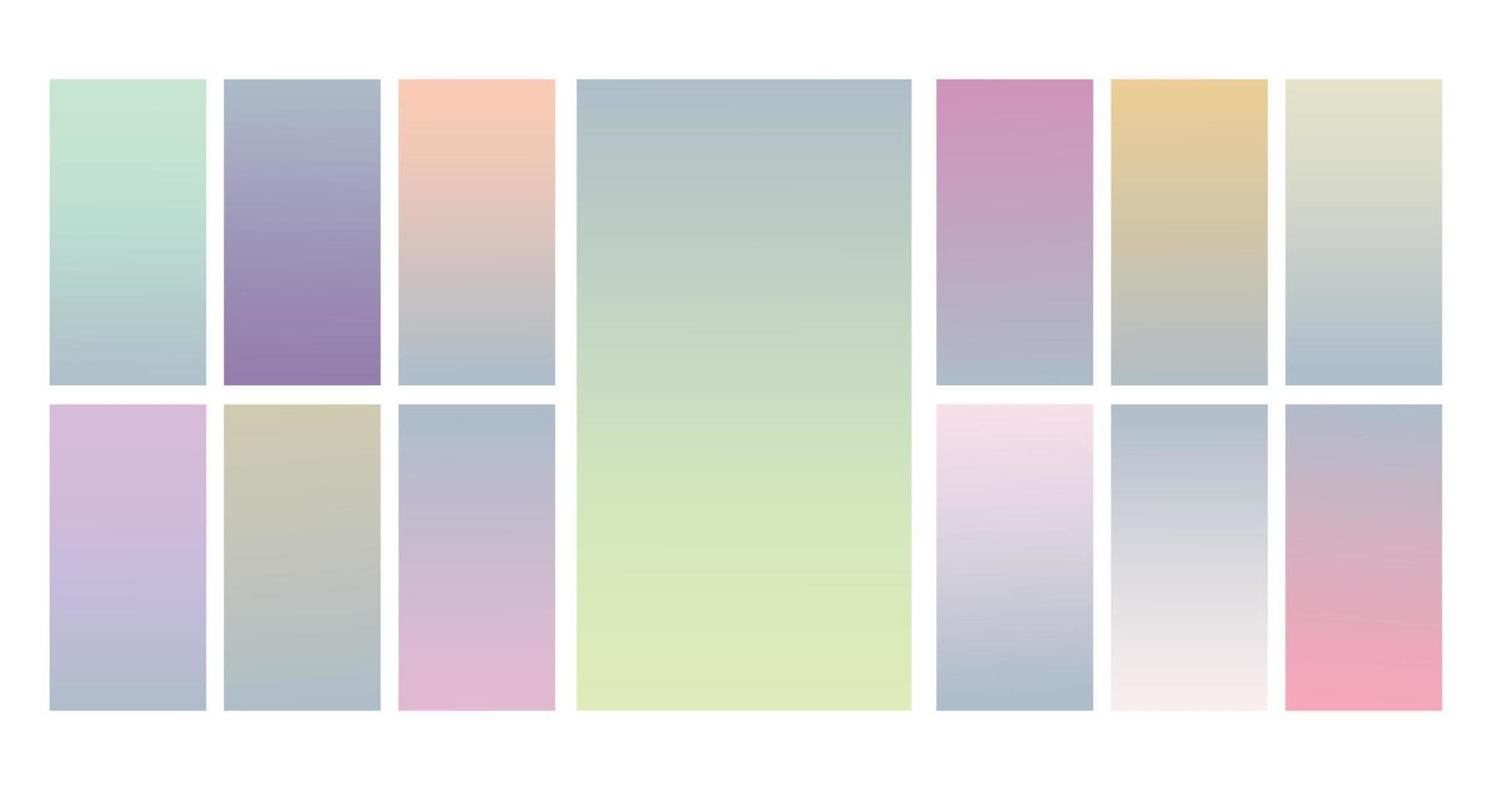 fundo gradiente pastel de vetor de tela moderna. gradiente de cores suaves e vibrantes para aplicativos móveis, design de plano de fundo. gradiente de cor suave brilhante para aplicativos móveis.
