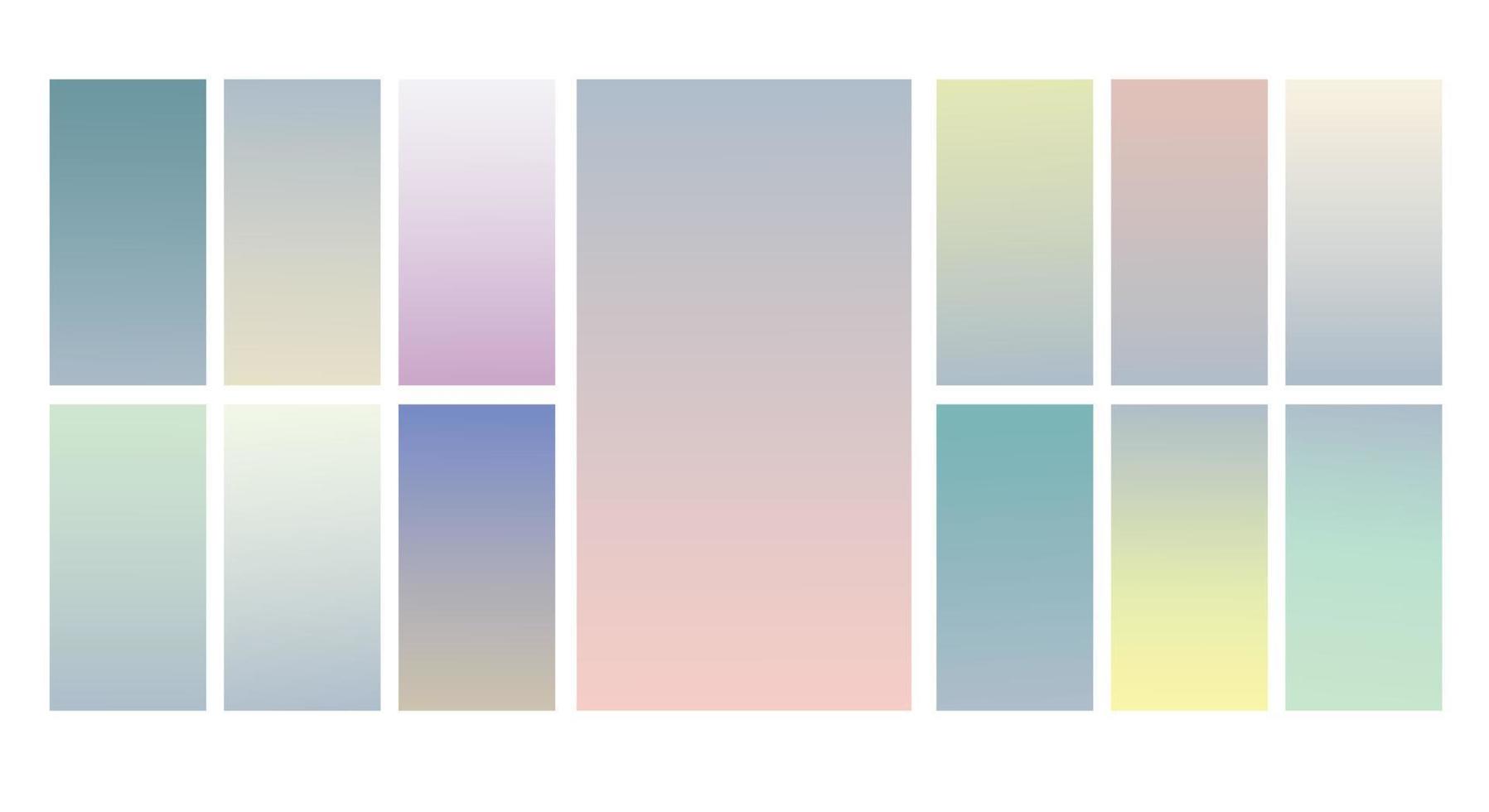 fundo gradiente pastel de vetor de tela moderna. gradiente de cores suaves e vibrantes para aplicativos móveis, design de plano de fundo. gradiente de cor suave brilhante para aplicativos móveis.