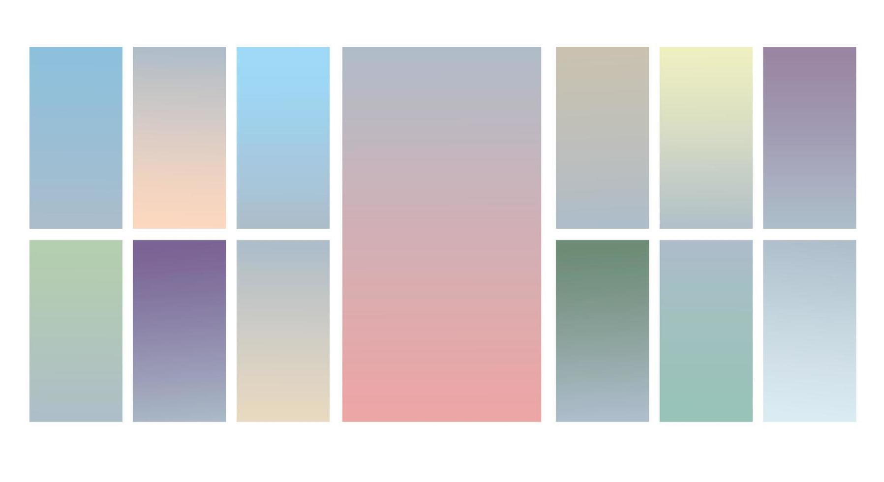 fundo gradiente pastel de vetor de tela moderna. gradiente de cores suaves e vibrantes para aplicativos móveis, design de plano de fundo. gradiente de cor suave brilhante para aplicativos móveis.