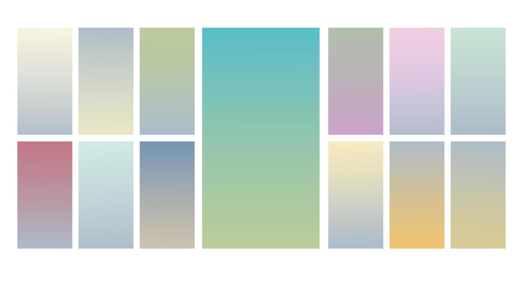 fundo gradiente pastel de vetor de tela moderna. gradiente de cores suaves e vibrantes para aplicativos móveis, design de plano de fundo. gradiente de cor suave brilhante para aplicativos móveis.