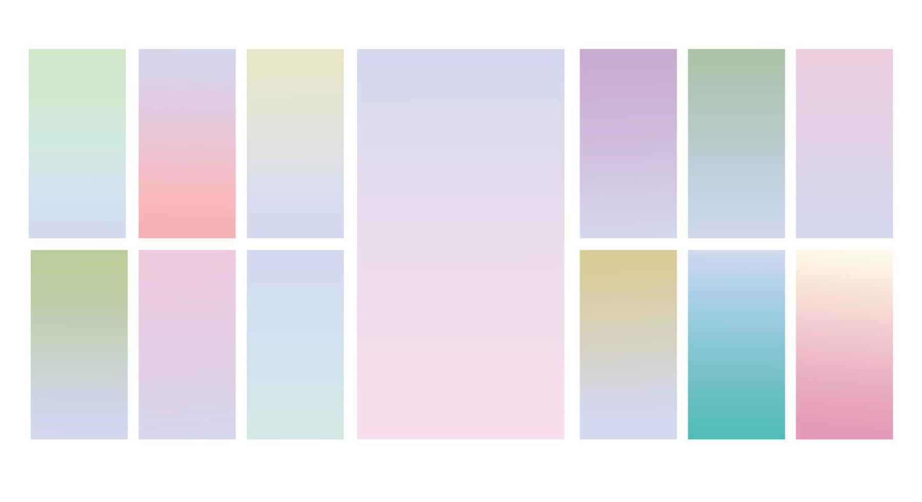 fundo gradiente pastel de vetor de tela moderna. gradiente de cores suaves e vibrantes para aplicativos móveis, design de plano de fundo. gradiente de cor suave brilhante para aplicativos móveis.