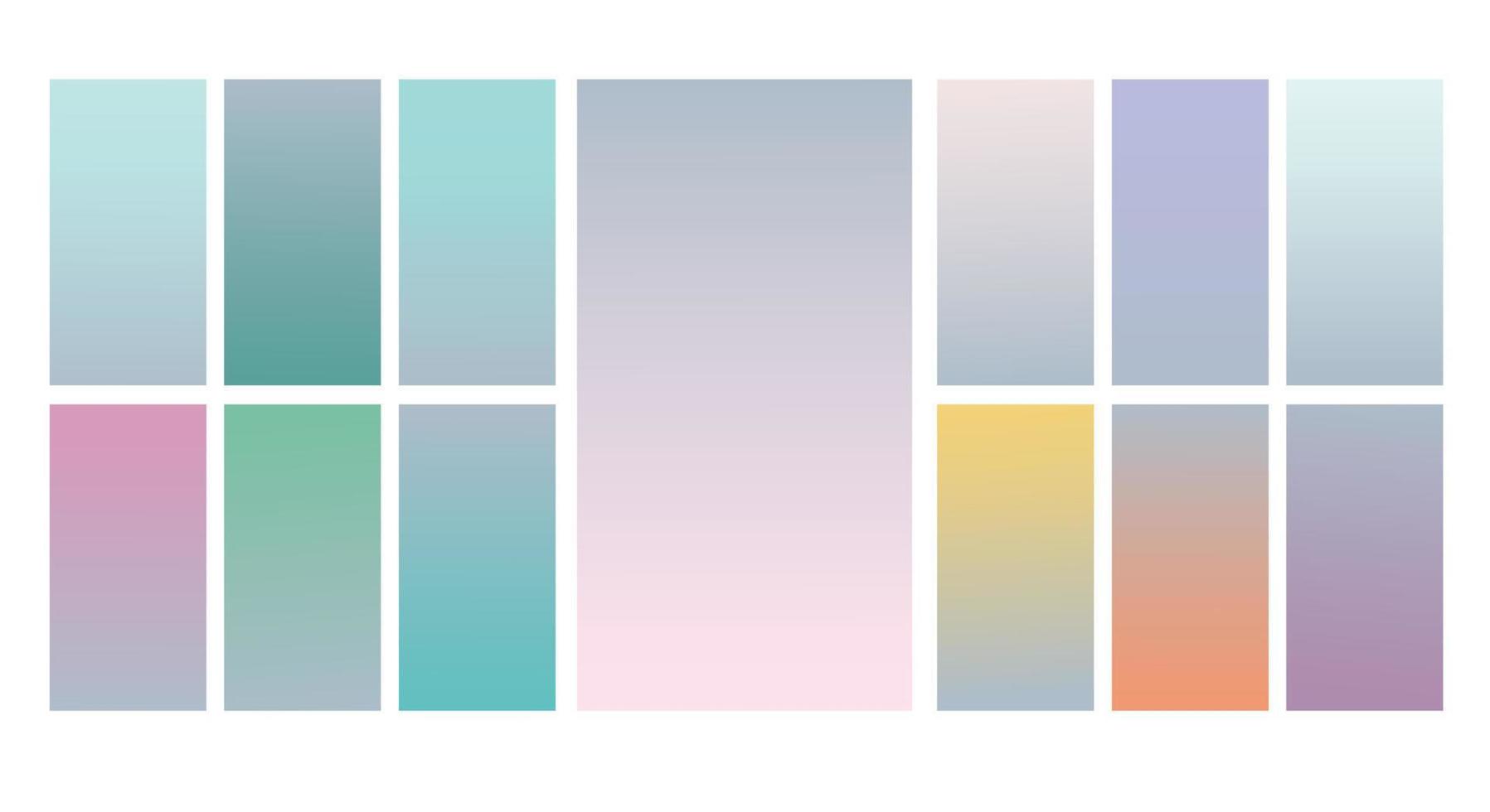 fundo gradiente pastel de vetor de tela moderna. gradiente de cores suaves e vibrantes para aplicativos móveis, design de plano de fundo. gradiente de cor suave brilhante para aplicativos móveis.