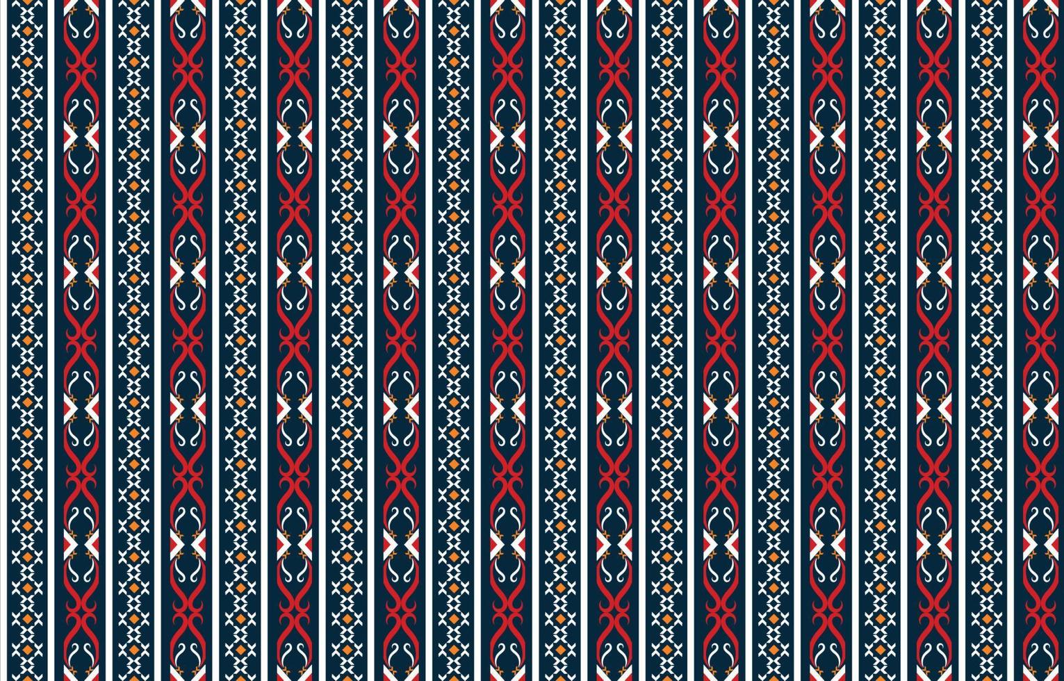 design tradicional padrão geométrico étnico oriental ikat sem costura para plano de fundo, tapete, papel de parede, roupas, embrulho, batik, tecido, ilustração vetorial. estilo bordado. vetor