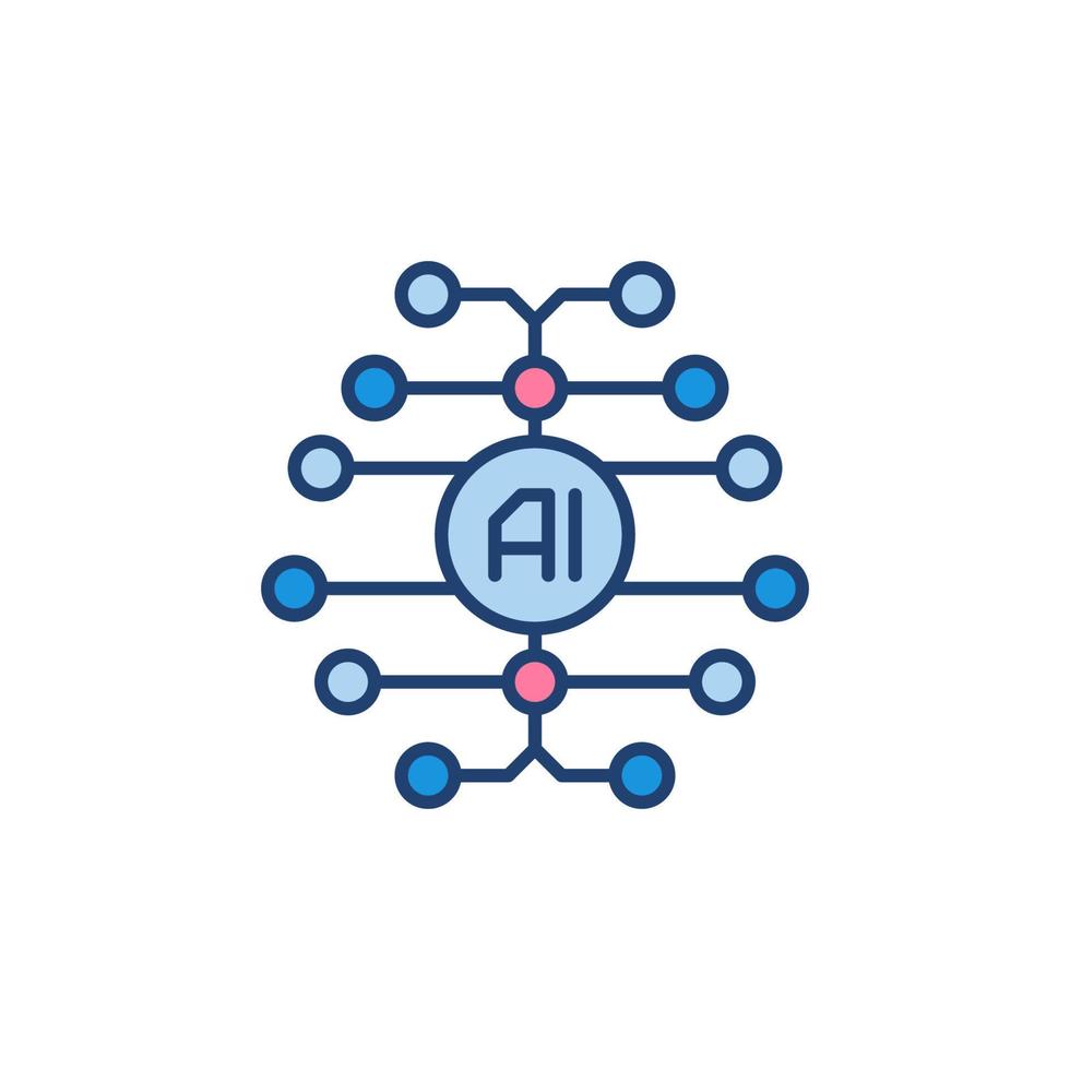 ícone criativo do cérebro digital. vetor ai sinal de conceito de inteligência artificial