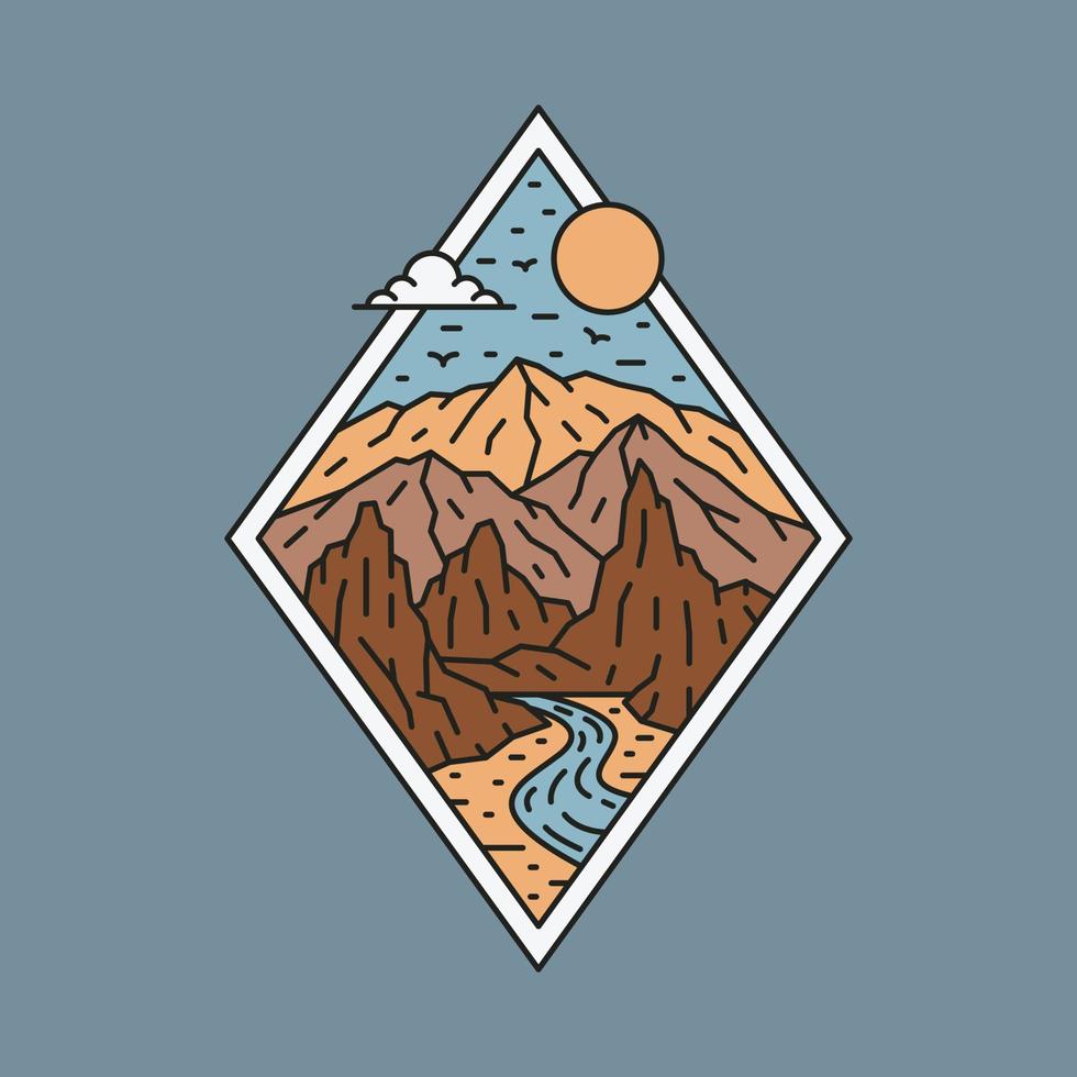 beleza natureza para ilustração gráfica de aventura design de t-shirt de arte vetorial vetor