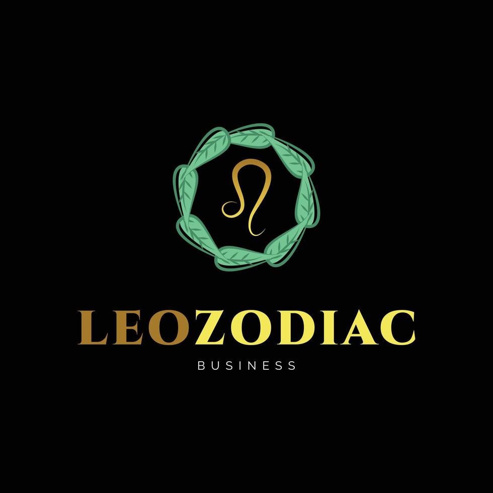 modelo de design de logotipo de ícone do zodíaco leo vetor