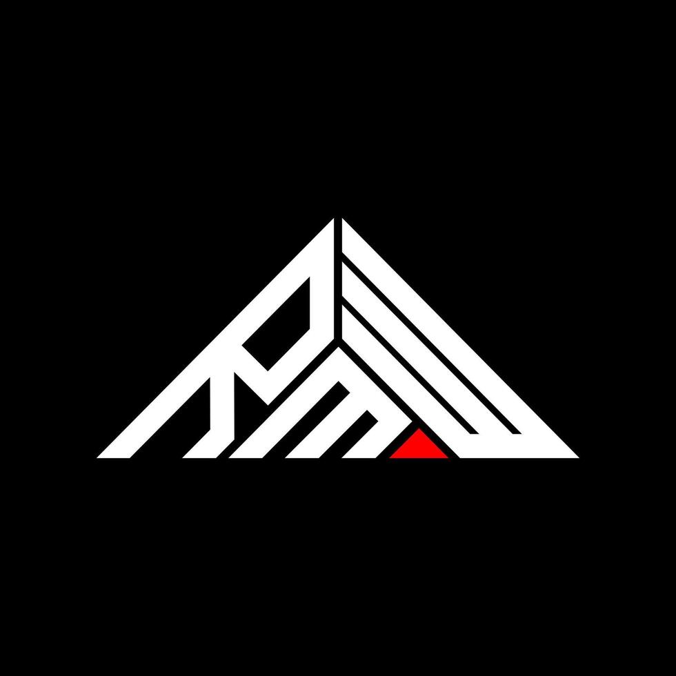design criativo do logotipo da letra rmw com gráfico vetorial, logotipo simples e moderno rmw em forma de triângulo. vetor