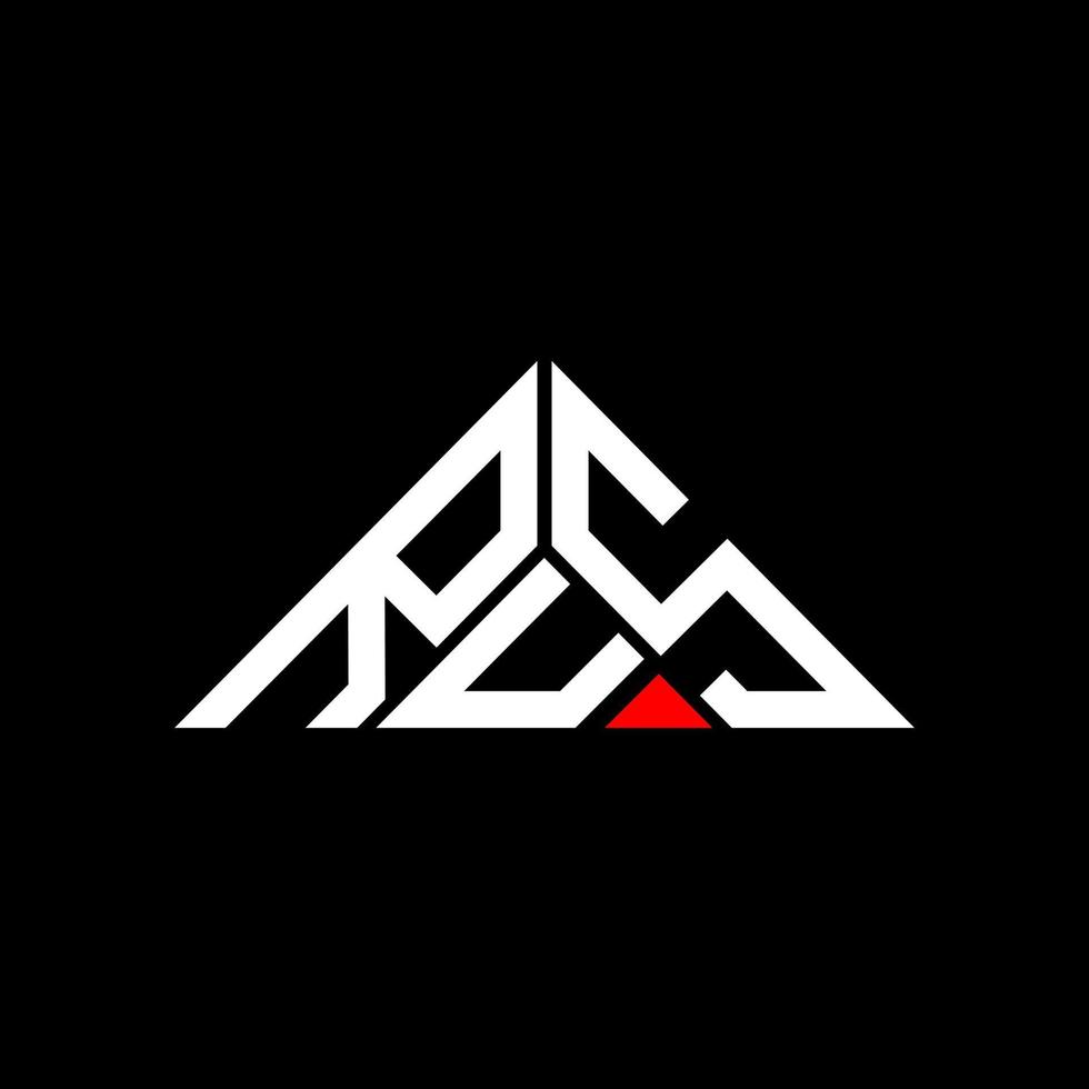design criativo do logotipo da carta rus com gráfico vetorial, logotipo simples e moderno rus em forma de triângulo. vetor