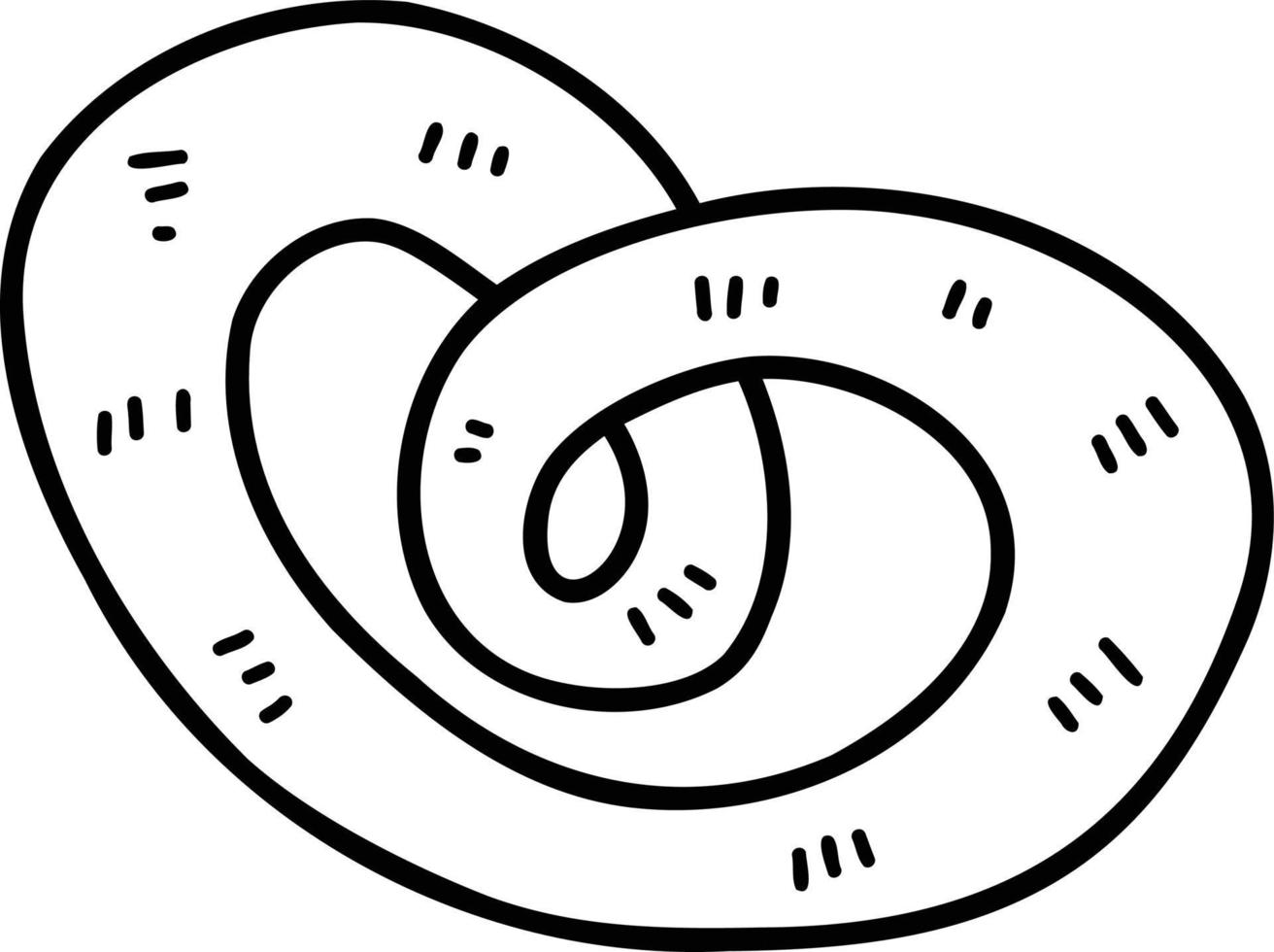 ilustração de pretzels desenhados à mão vetor