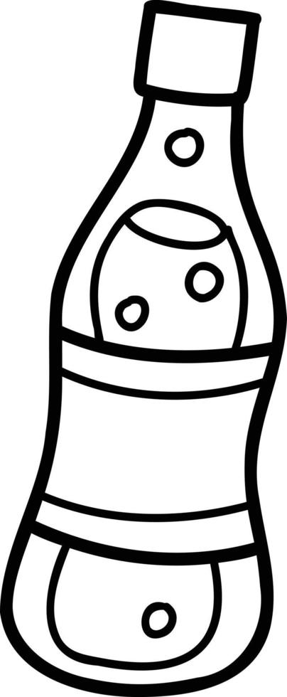 ilustração de garrafa de refrigerante desenhada de mão vetor