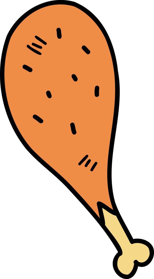 ilustração de coxinhas de frango frito desenhada à mão vetor