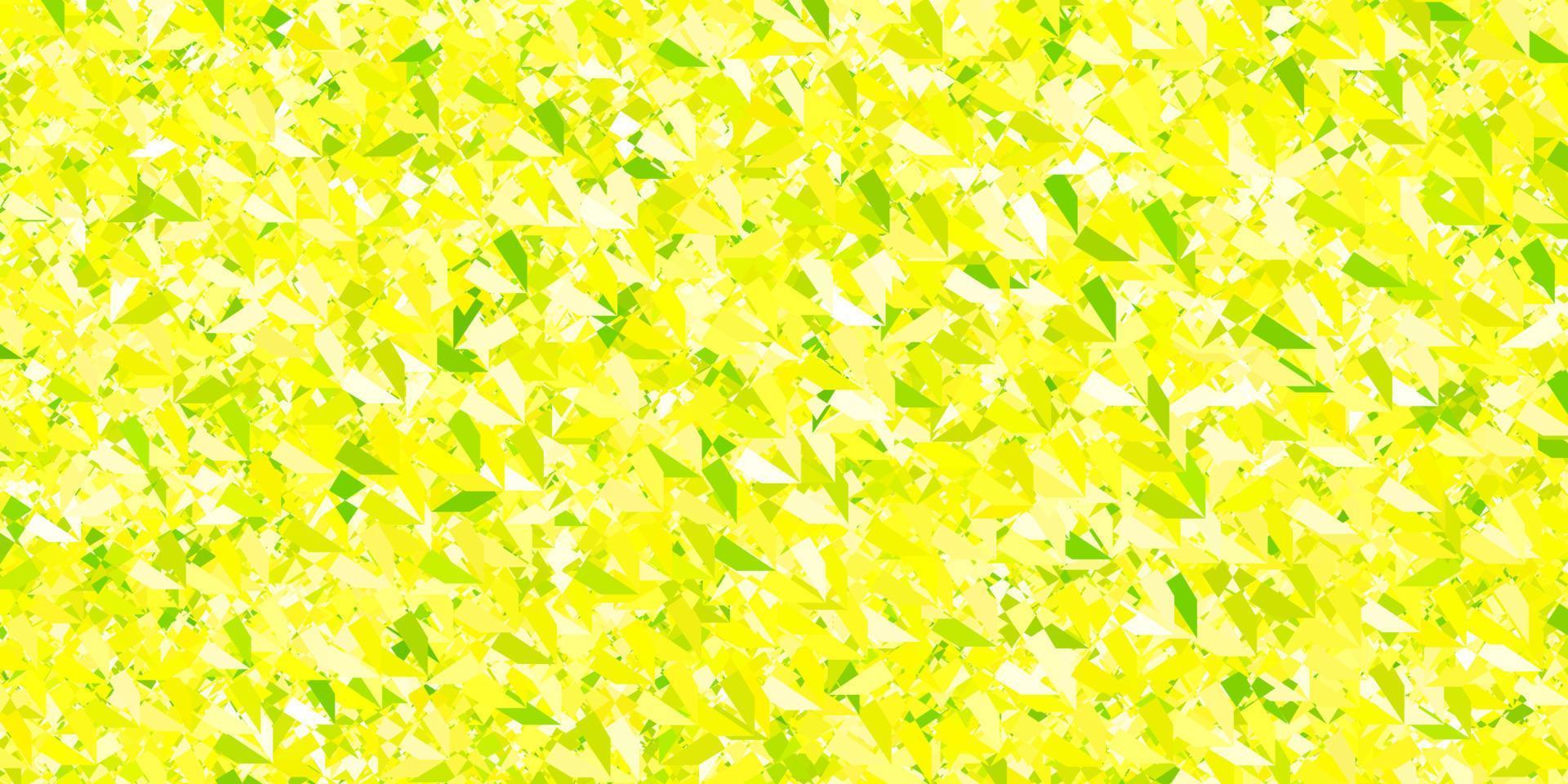 padrão de vetor verde e amarelo escuro com formas poligonais.