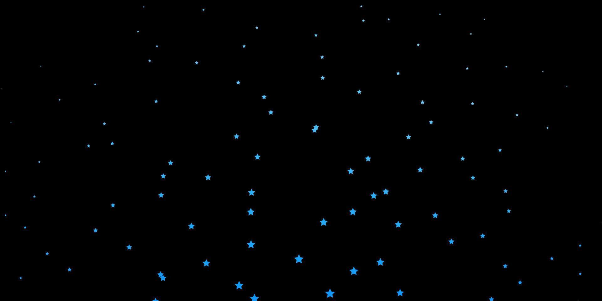 textura vector azul escuro com belas estrelas.